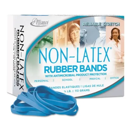 Alliance Antimicrobial Non-Latex Rubber Bands Sz. 64 3-1/2 x 1/4 1/4lb Box 42649 image {3}