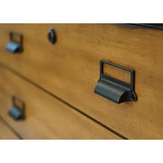 Payton Mid-Century Wood Lateral File Storage File Drawer Black - Martin Furniture image {4}