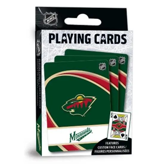 MasterPieces Officially Licensed NHL Minnesota Wild Playing Cards - 54 Card Deck for Adults image {1}