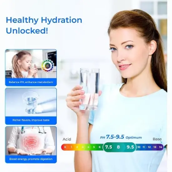 Waterdrop Water Filter WD-ALK35, Alkaline Filter for Reverse Osmosis System, pH Balance and Restore Minerals for RO Alkaline image {3}