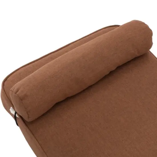 Multi-functional Foldable Sofa with Adjustable Angles and Pillow, Dark Brown image {12}