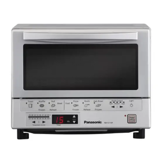 Panasonic Flash Express Toaster Oven - Silver NB-G110P: Digital Control, 4-Slice Capacity, Cool Touch Handle, 1300W image {1}