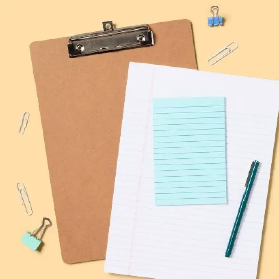 Composite Clipboard Brown - up&up&trade;: MDF Paper Clipboards, Desk Organizer, 12.52" x 8.976", Light Off-White image {1}