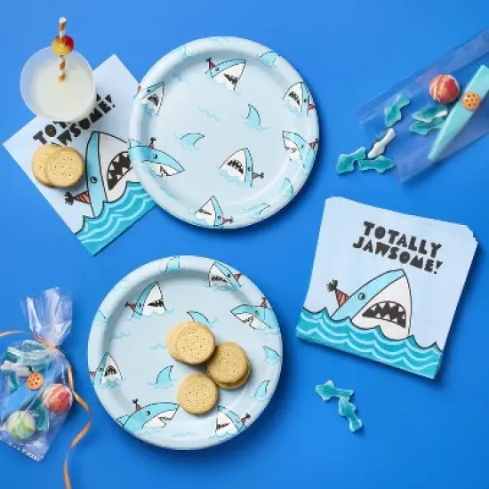 30ct Shark Lunch Napkins - Spritz&trade; image {1}