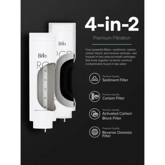 BRIO Tankless RO Reverse Osmosis Water Filtration System 800GPD image {3}