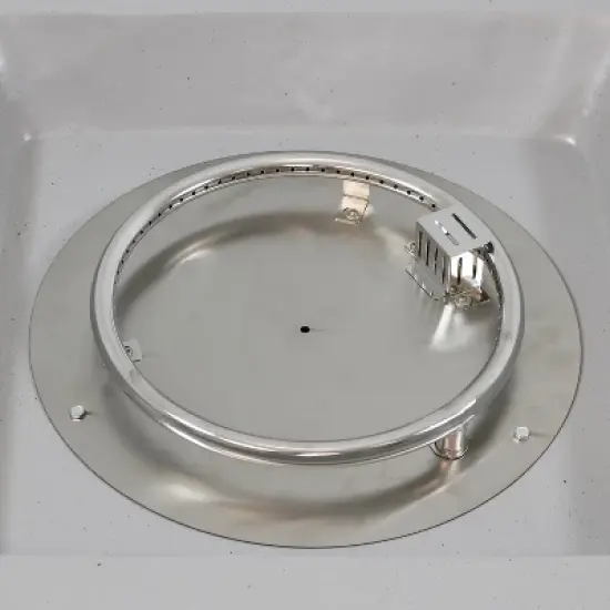 Sunnydaze Contempo Outdoor Propane Gas Fire Pit Bowl with Weather-Resistant Durable Cover and Lava Rocks - 34" Square image {2}