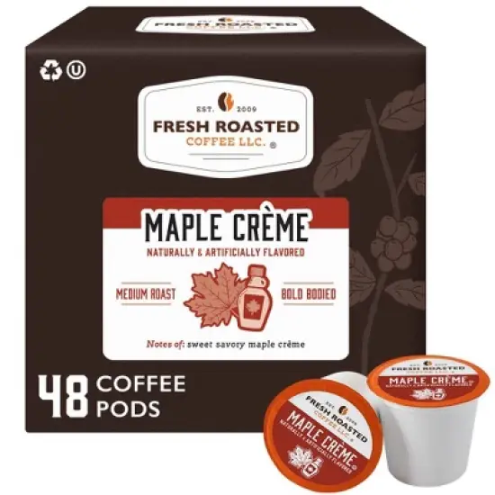 Fresh Roasted Coffee - 48 CT Maple Creme Flavored Single Serve Pods image {8}