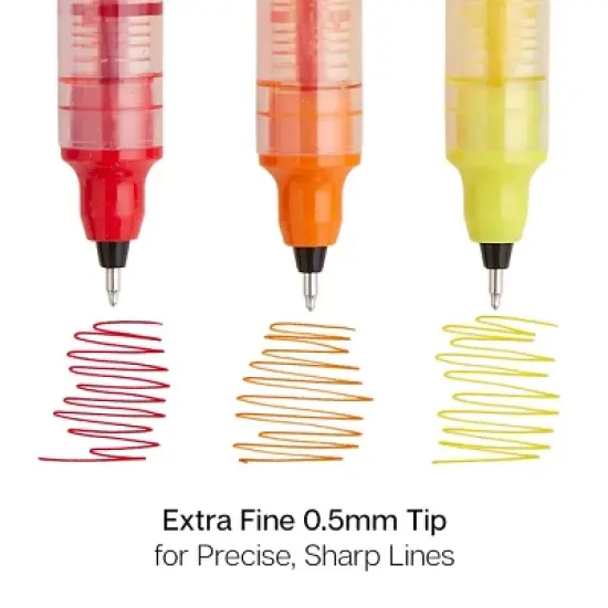 KINGART PRO Liquid Roller Ink Pens, 10 Colors image {2}