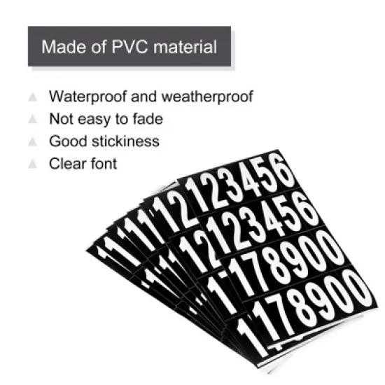 Unique Bargains Office Warehouse Self-Adhesive Mailbox Numbers Sticker 10 Sheet image {2}