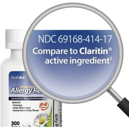 HealthA2Z &ndash; Loratadine 10 mg Allergy Relief Antihistamine &ndash; 24 Hour Relief  (300 Tablets) image {2}