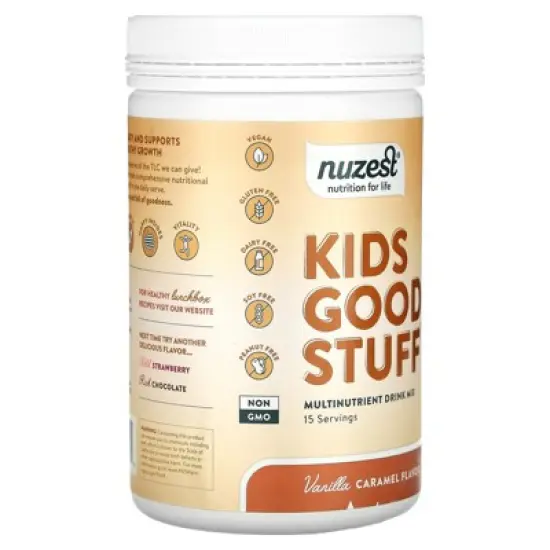 Nuzest Kids Good Stuff, Multinutrient Drink Mix, Vanilla Caramel, 7.9 oz (225 g) image {3}