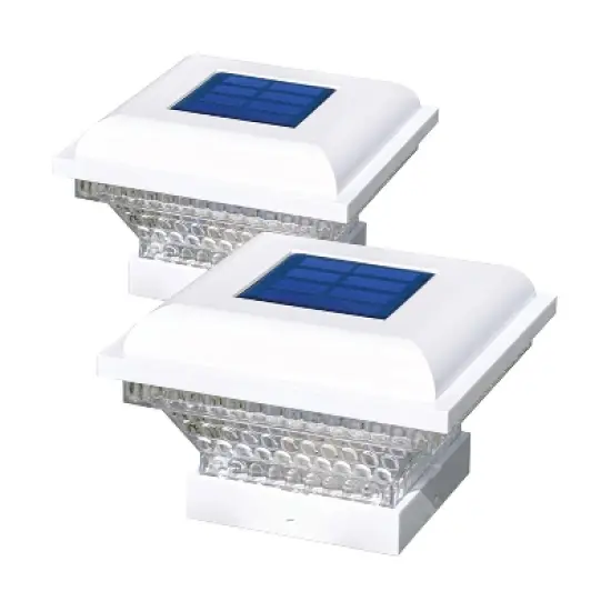 Home Zone Security&reg; Outdoor Solar Post Cap Lights for 3.5-In. x 3.5-In. and 4-In. x 4-In. Posts, 2 Pack image {10}