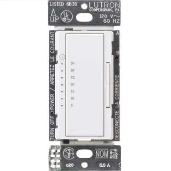 Lutron - Maestro - Indoor - Countdown Timer - 120 V - White image {1}