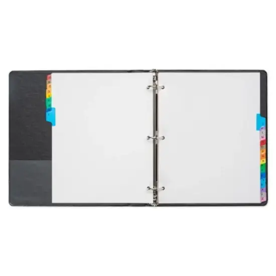 School Smart D Ring Binder, Polypropylene, 1 Inch, Black image {5}