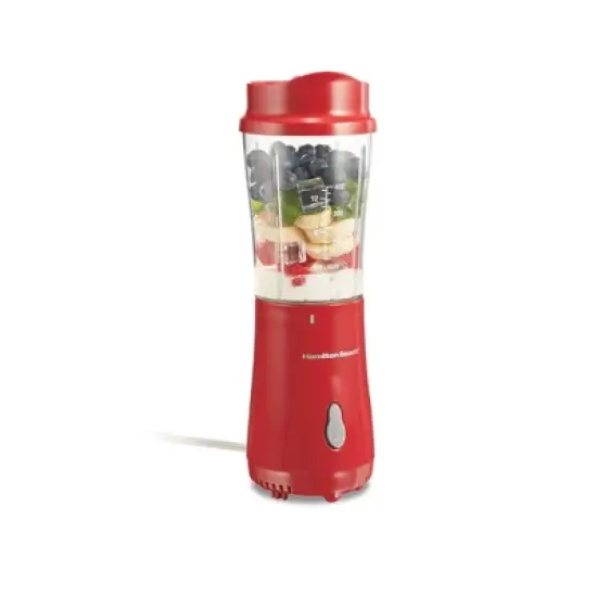 Hamilton Beach SingleServe Blender 51101RV: Personal Blender, 14 oz Capacity, 175W, Dishwasher-Safe, Red image {8}