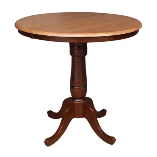 36" Round Counter Height Dining Table with 12" Leaf - International Concepts image {7}