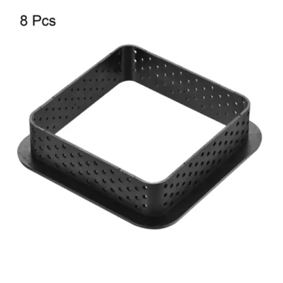 Unique Bargains Perforated Non-stick Odorless  Square Shape Cake Mousse Ring image {2}