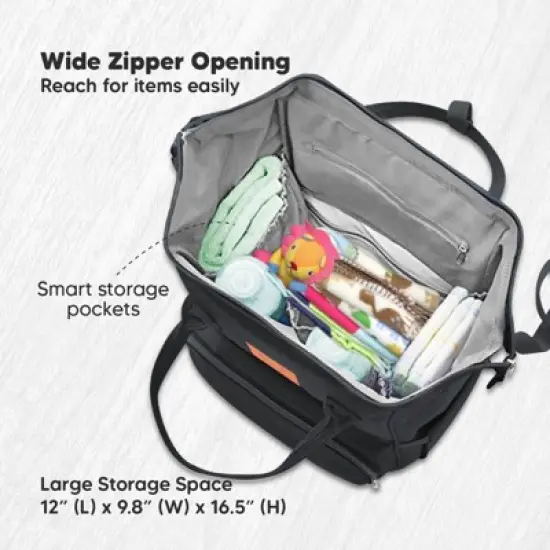 KeaBabies Original Diaper Bag Backpack, Multi Functional Water-resistant Baby Diaper Bags for Girl, Boy image {2}