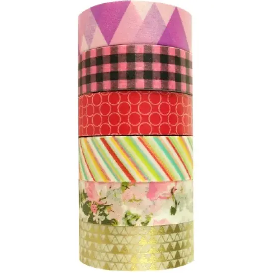Wrapables Japanese Washi Masking Tape, Christmas Collection (Set of 6) image {7}