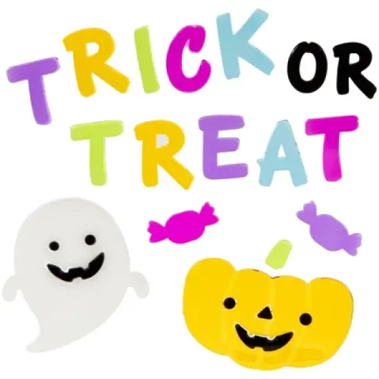 Northlight Set of 4 Double Sided Halloween Gel Window Clings image {3}