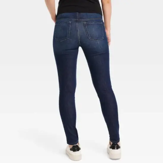 Over Belly Skinny Maternity Pants - Isabel Maternity by Ingrid & Isabel&trade; Dark Wash image {1}