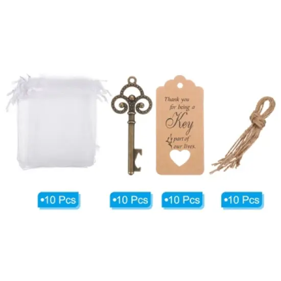 Unique Bargains Vintage Wedding Party Favor Souvenir Bottle Openers Set image {2}