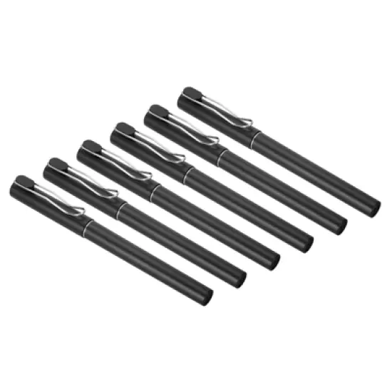 Unique Bargains Office Smooth Writing Fine Point Black Ink Roller Ball Pens 12 Pcs image {5}