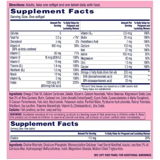 One A Day Women's Prenatal Vitamin + Choline image {3}