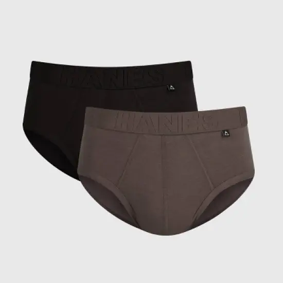 Hanes Premium Men's Explorer Briefs 2pk - Brown/Black image {5}