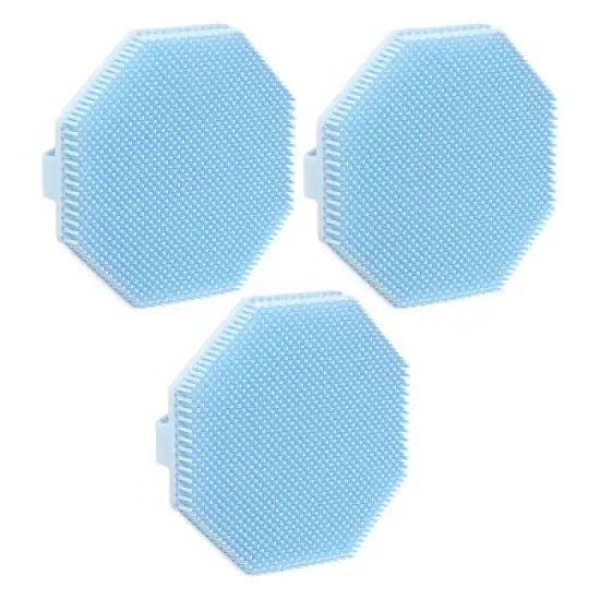 Unique Bargains Shower Silicone Body Scrubber 3 Pcs image {7}