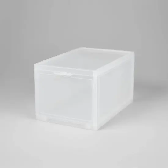 Small Stackable Bins Front Opening Clear Plastic - Brightroom&trade; image {4}