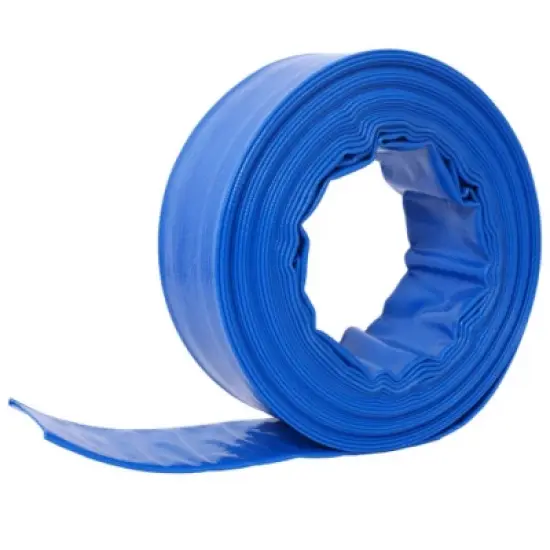 Syemin Drip Irrigation 50Ft Pool Backwash Hose Heavy Duty Reinforced Water Discharge Hose for Swimming Pool Filter Pump with 2 Clamp, Blue, 2"*2"*2" image {4}