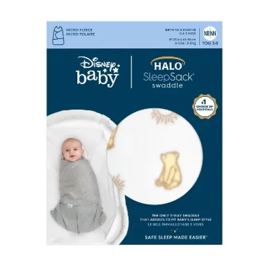 HALO Innovations Microfleece Sleepsack Swaddle Wrap - Sunshine Winnie image {1}