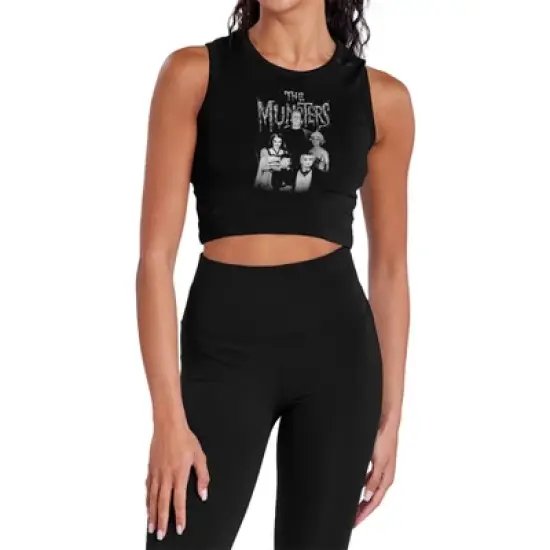 Women's The Munstersfamily Portrait Sleeveless Crop Top Tank image {5}