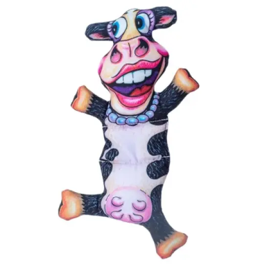 Fuzzu Barnyard Flops Big Moo Dog Toy image {3}