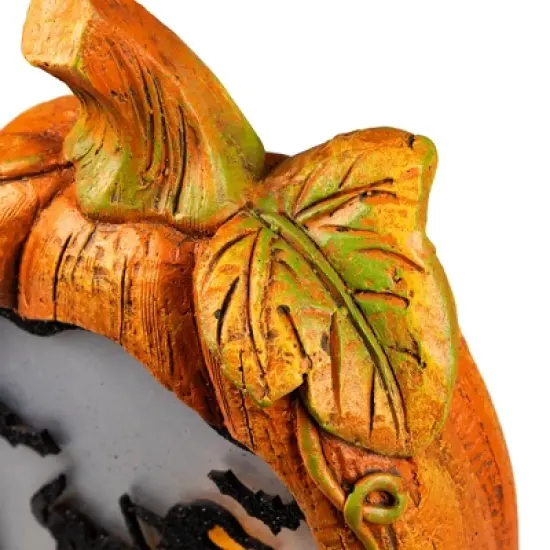 Northlight Witch Stirring Flickering Cauldron Scene Inside Pumpkin Halloween Decoration - 13" - LED Orange Light image {7}