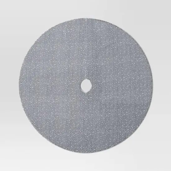 48" Sequined Fabric Christmas Tree Skirt Silver - Wondershop&trade; image {2}