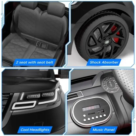 Acekool 12V Kids Land Rover Electric Ride-On Car with Parent Remote, MP3, Rocking & Pull Bar image {3}