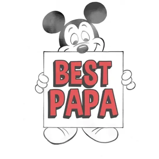 Men's Mickey & Friends Father's Day Best Papa Sign T-Shirt image {1}