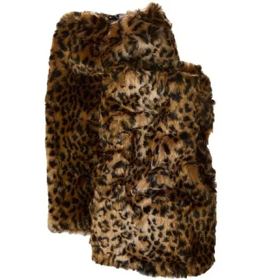 Memoi Women's Animal Craze Faux Fur Leg Warmer Cheetah One Size image {2}