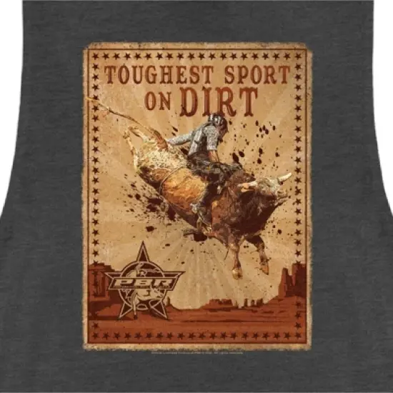 Junior's Professional Bull Riders Toughest Sport on Dirt Festival Muscle Tee image {1}