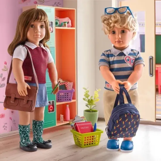 Our Generation 18" Boy Doll with School Bag - Leo image {1}
