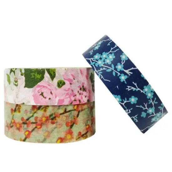 Wrapables Spring Bloom Japanese Washi Masking Tape (Set of 3) image {2}