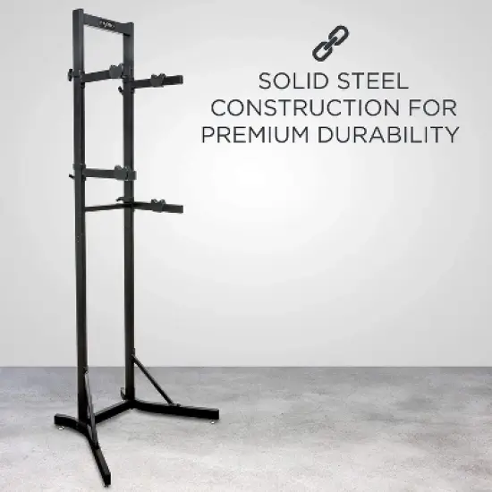 RaxGo Freestanding 2 Bike Rack, Bicycle Garage Storage Vertical Stand image {6}