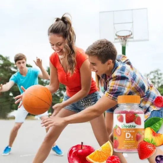 Lifeable Vitamin D for Adults, for Immunity, Vegetarian, 90 Gummies image {2}