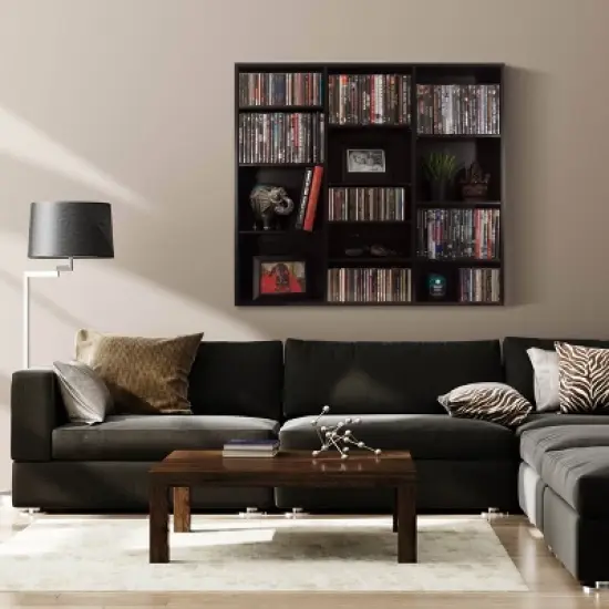 Oskar 540 Wall Mounted Media Storage Cabinet Espresso - Atlantic image {2}