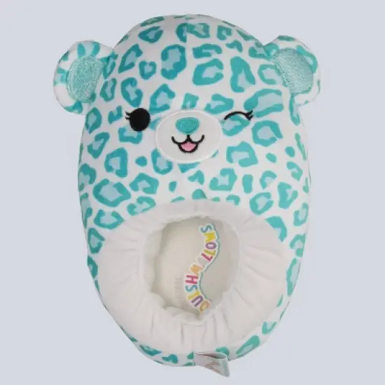 Squishmallows Kids' Toni the Leopard Plush Slippers - Teal image {4}
