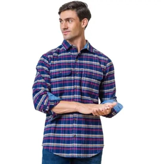 Hope & Henry Mens' Long Sleeve Flannel Double Pocket Button Down Shirt image {6}