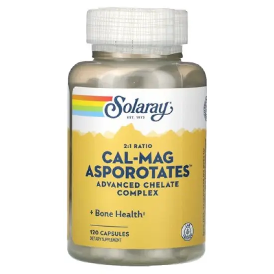 Solaray 2:1 Ratio Cal-Mag Asporotates, Advanced Chelate Complex, 120 Capsules image {4}
