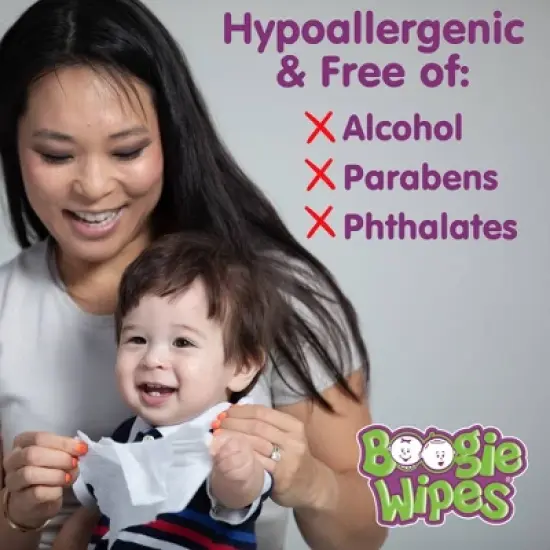 Boogie Wipes Saline Nose & Face Wipes For On The Go in Fresh Scent - 20ct image {4}